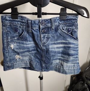 Vintage American Eagle Blue Denim Mini Skirt